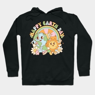 Happy Earth Day Retro Earth Day 2024 Environment Hoodie